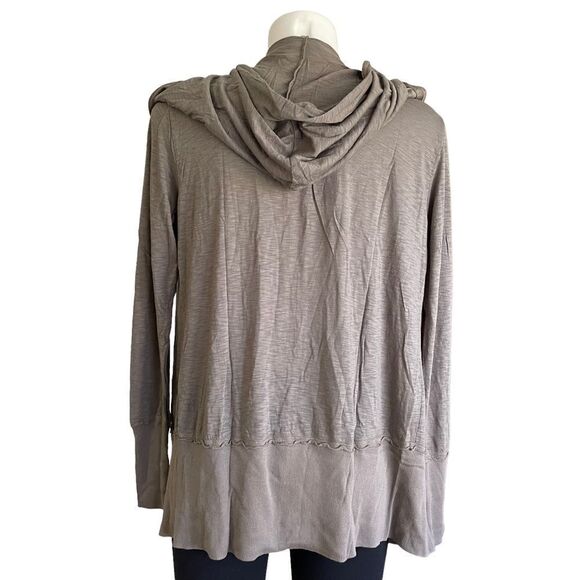 REVOLVE LAmade olive green/ gray open front waterfall hooded cardigan sz XS NWT! - Picture 6 of 9